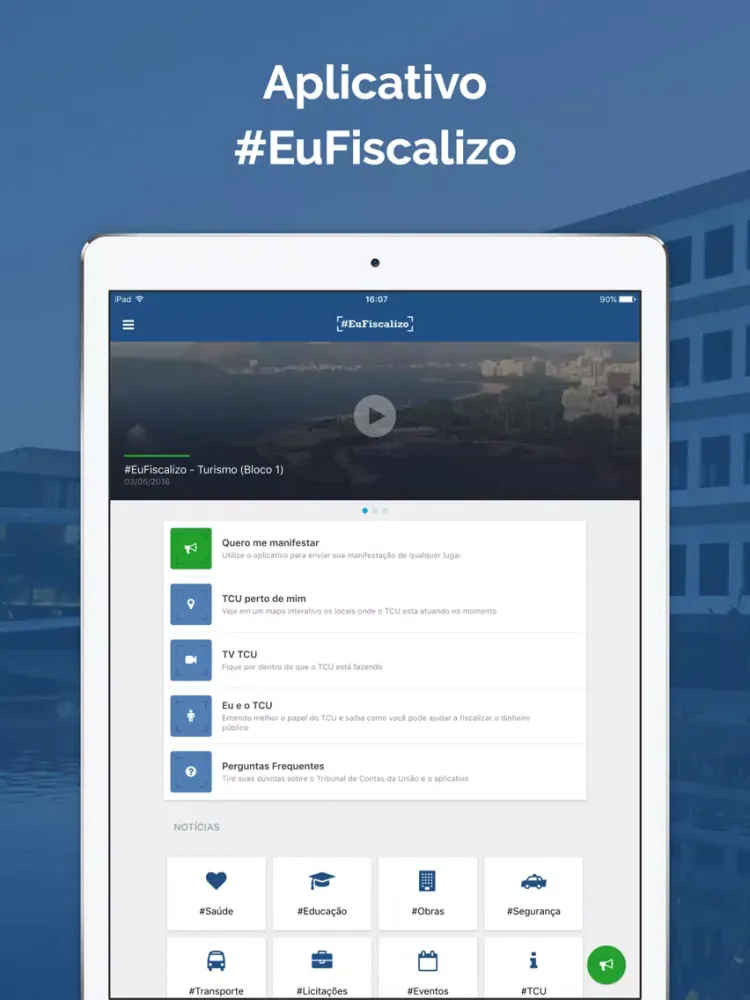 Screenshot di #EuFiscalizo iPad 
