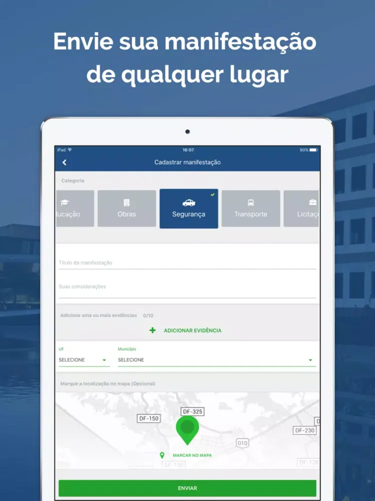 Screenshot di #EuFiscalizo iPad 