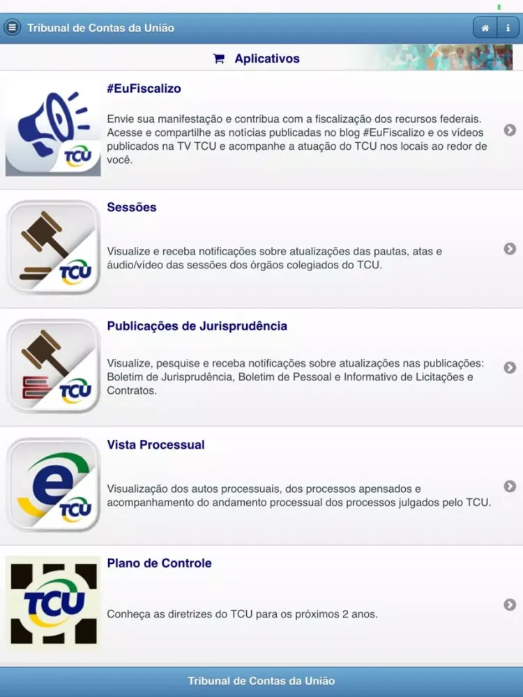 Tribunal de Contas da União iPad  স্ক্রিনশট
