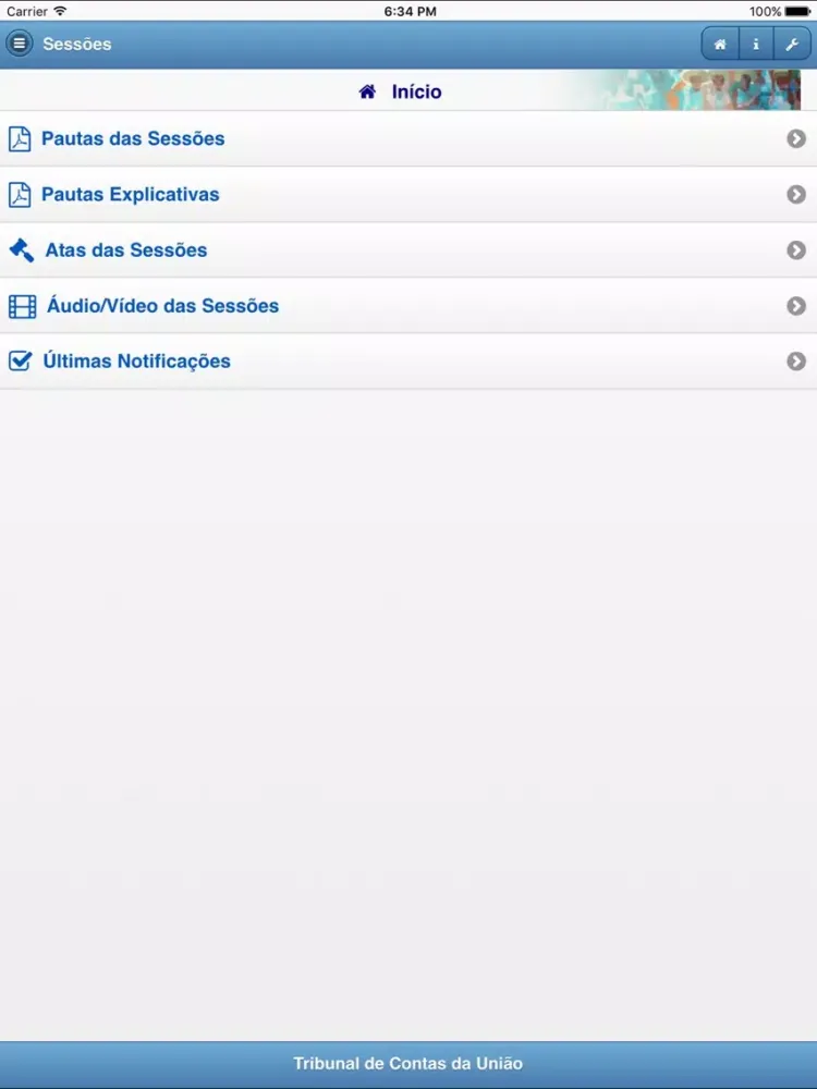 Sessões iPad 應用截圖