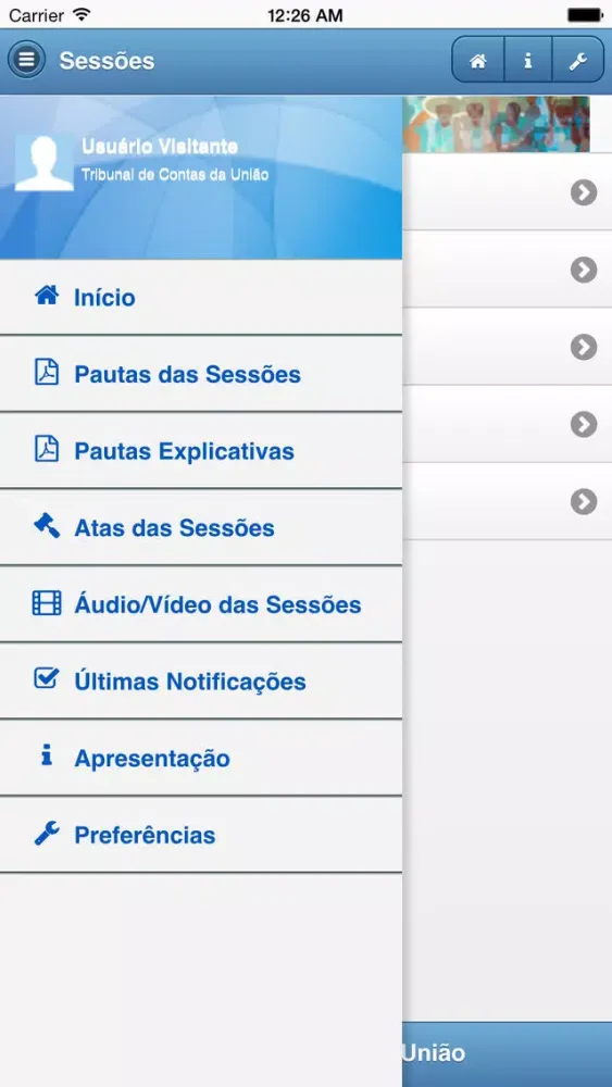 Sessões應用截圖