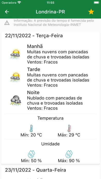 Capturas de pantalla de IDR Clima