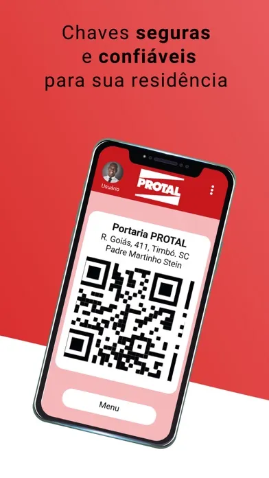 ภาพหน้าจอของ PROTAL segurança inteligente.