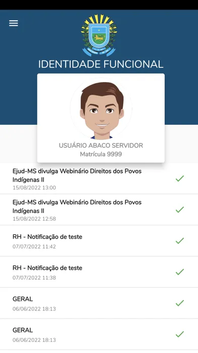 TJMS Identidade Funcional 스크린샷