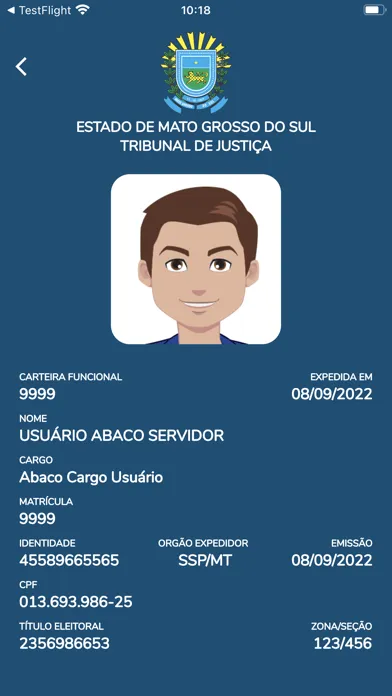 TJMS Identidade Funcional 스크린샷