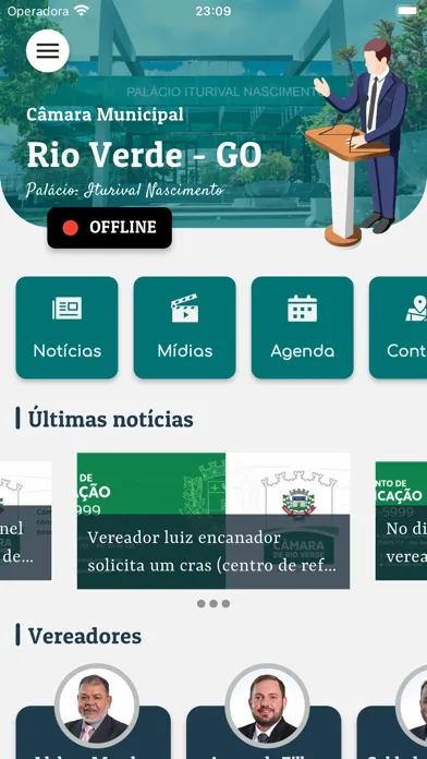 Tangkapan layar Câmara Municipal de Rio Verde
