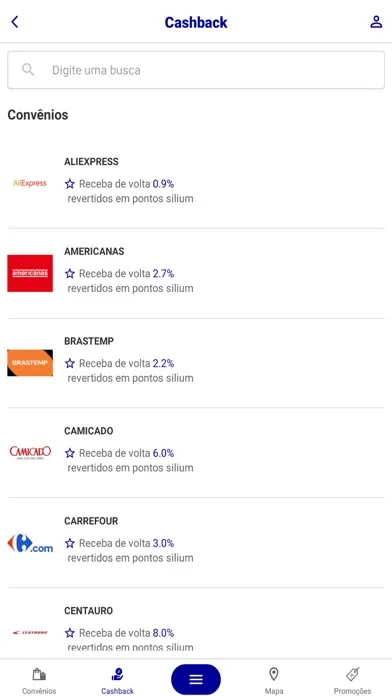 Capturas de tela do Clube AMO-DF