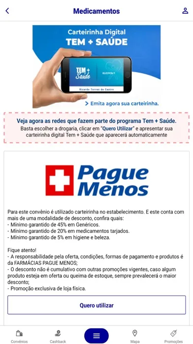 Capturas de tela do Clube AMO-DF