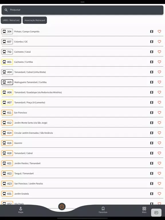 Screenshot di Cartão Metrocard iPad 