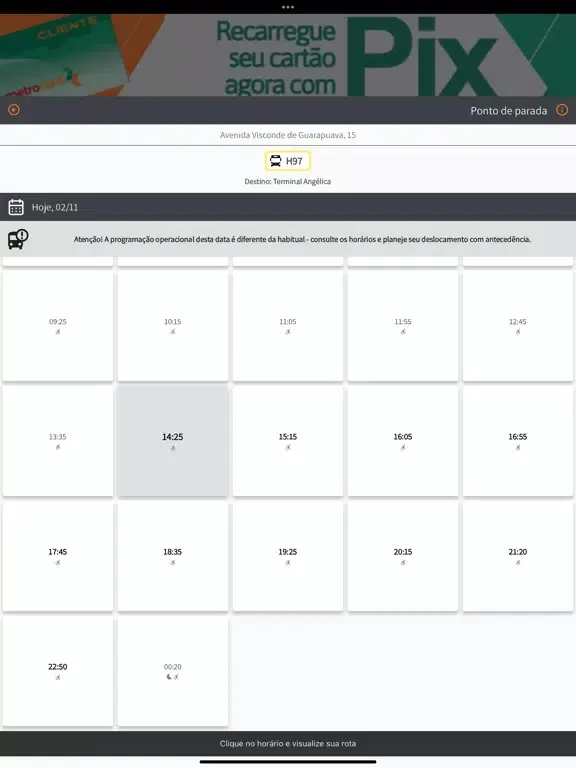 Screenshot di Cartão Metrocard iPad 