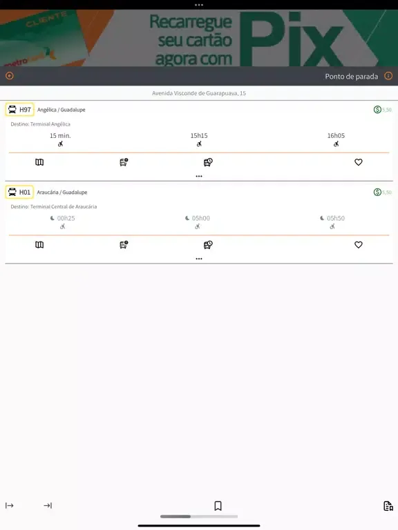 Screenshot di Cartão Metrocard iPad 