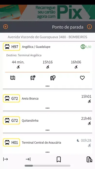 Screenshot di Cartão Metrocard