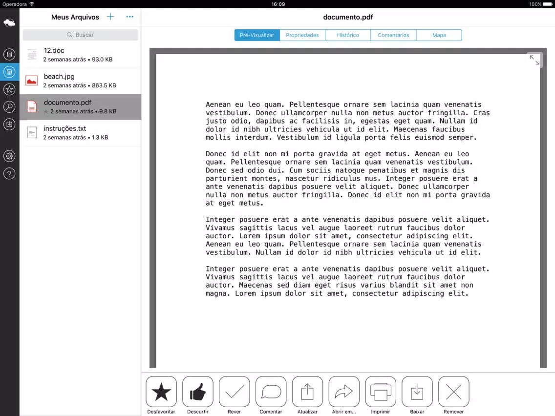 Ảnh chụp màn hình của MPCloud iPad 