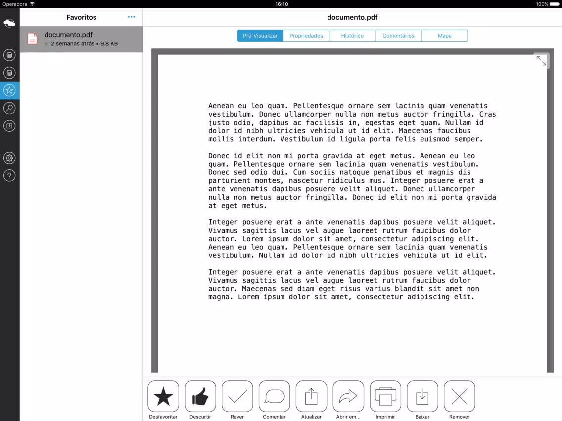Ảnh chụp màn hình của MPCloud iPad 