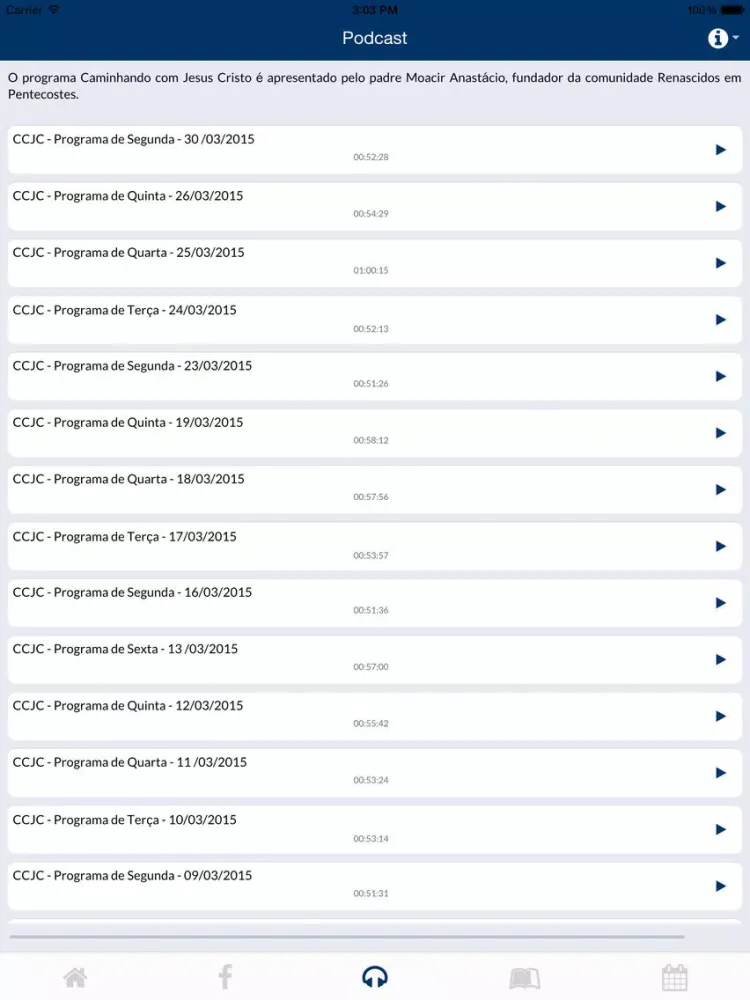 Capturas de pantalla de Comunidade Renascidos em Pentecostes iPad 