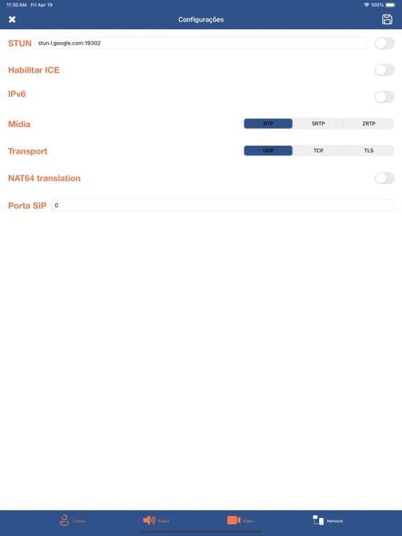 Capturas de tela do Calltec Softphone iPad 