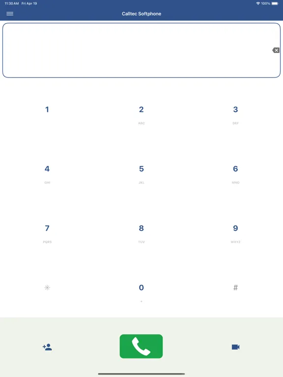 Capturas de tela do Calltec Softphone iPad 