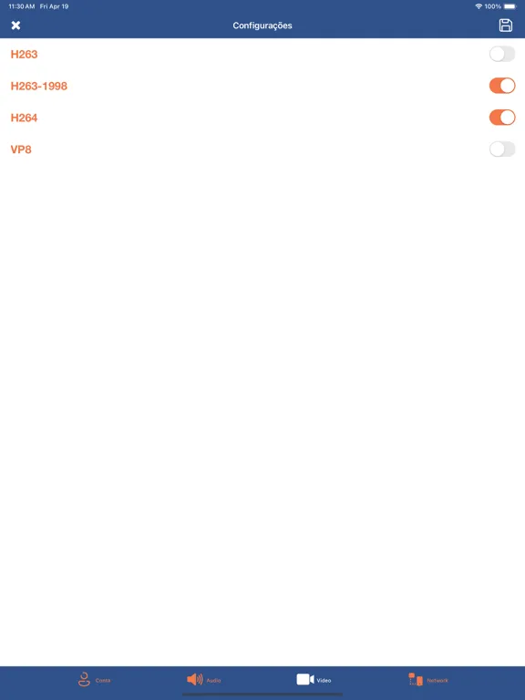Capturas de tela do Calltec Softphone iPad 