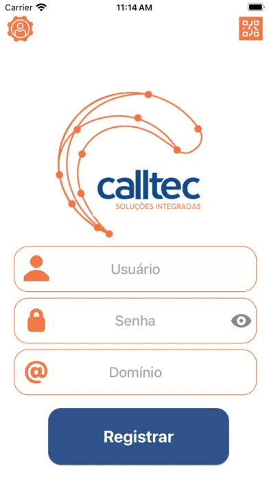 Capturas de tela do Calltec Softphone
