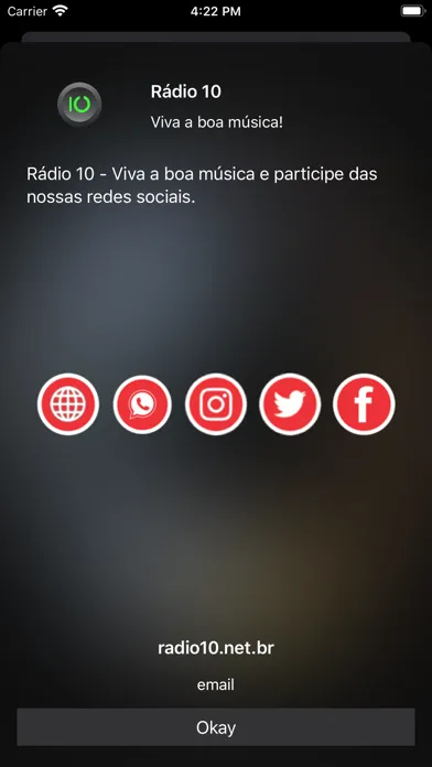 ภาพหน้าจอของ Rádio 10