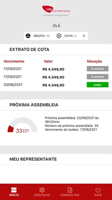 Capturas de pantalla de HS Consorcios