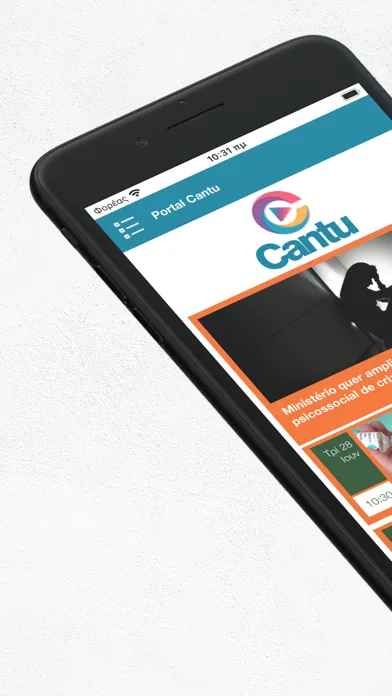 Capturas de tela do Portal Cantu