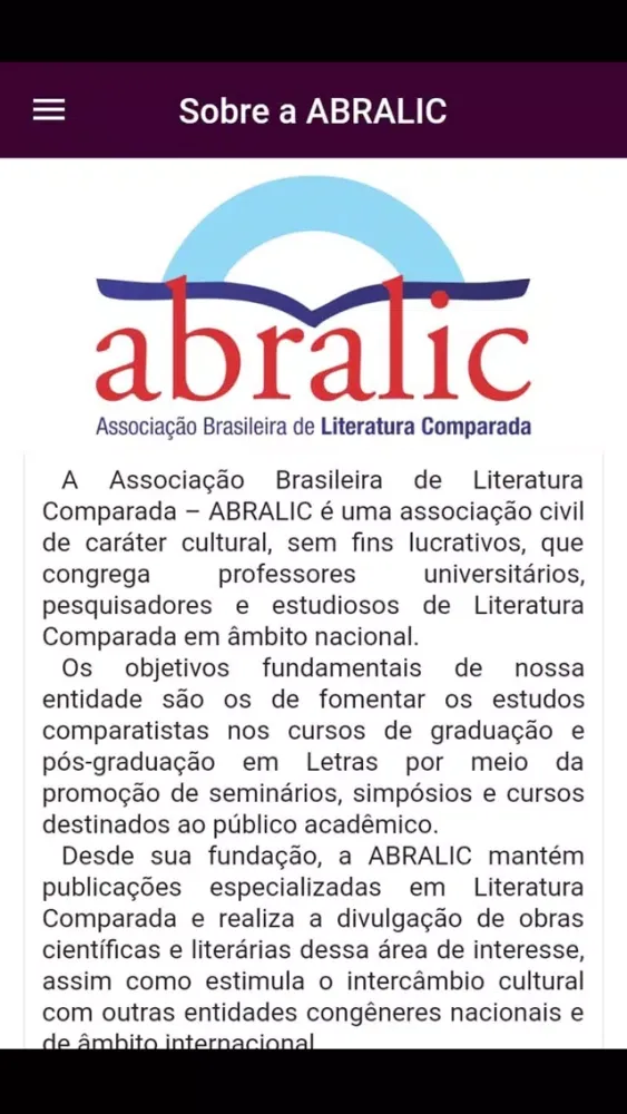 Скриншоты XVI Congresso Abralic