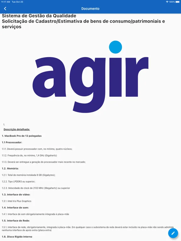 e-doc AGIR iPad  스크린샷