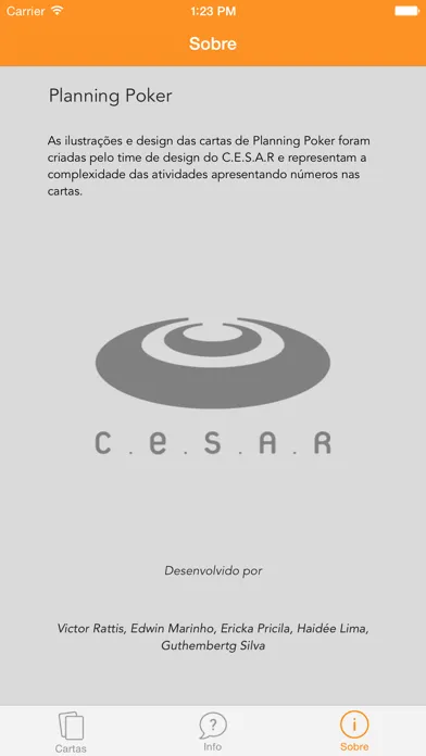 Planning Poker CESAR स्क्रीनशॉट