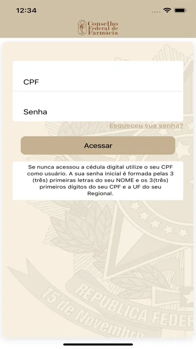 Cédula Digital CFF Screenshots
