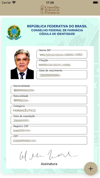 Cédula Digital CFF Screenshots
