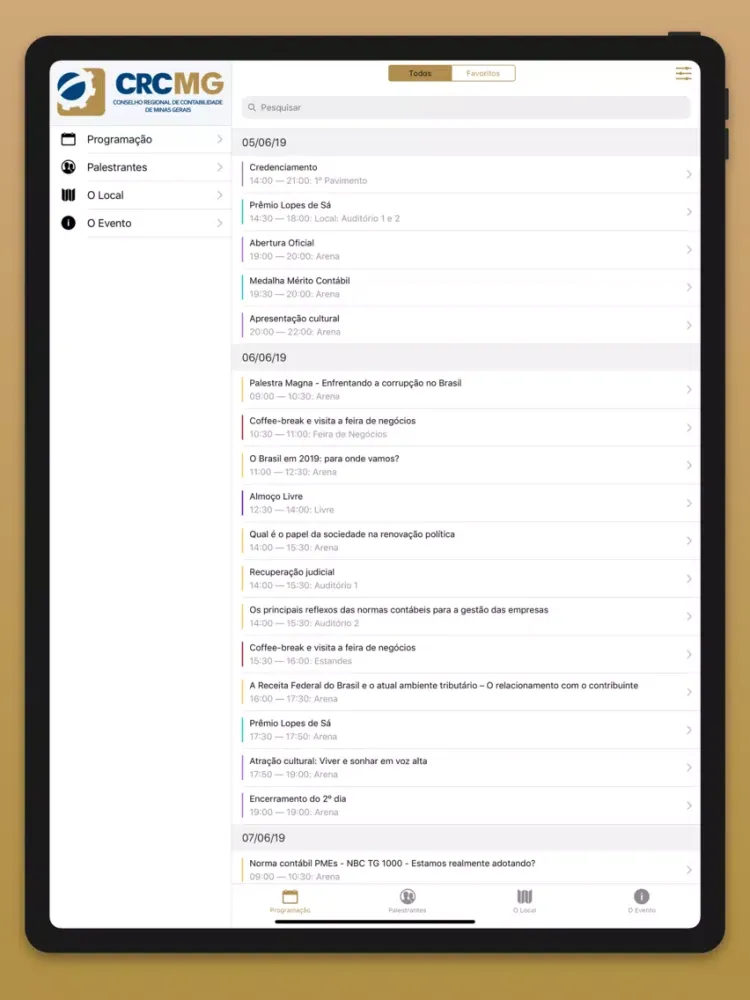 Capturas de pantalla de XII Convenção CRCMG iPad 