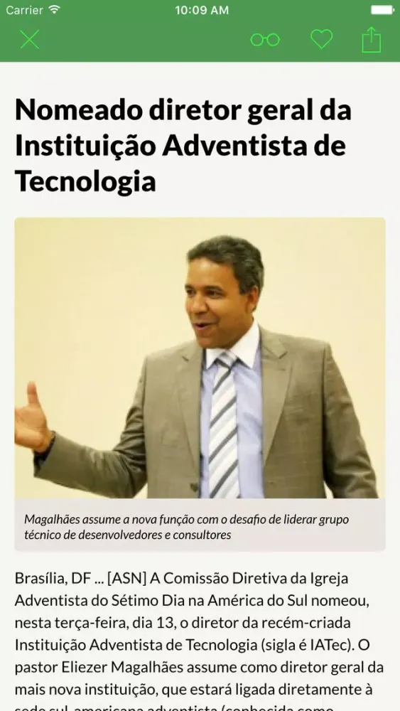 Capturas de tela do Noticias Adventistas