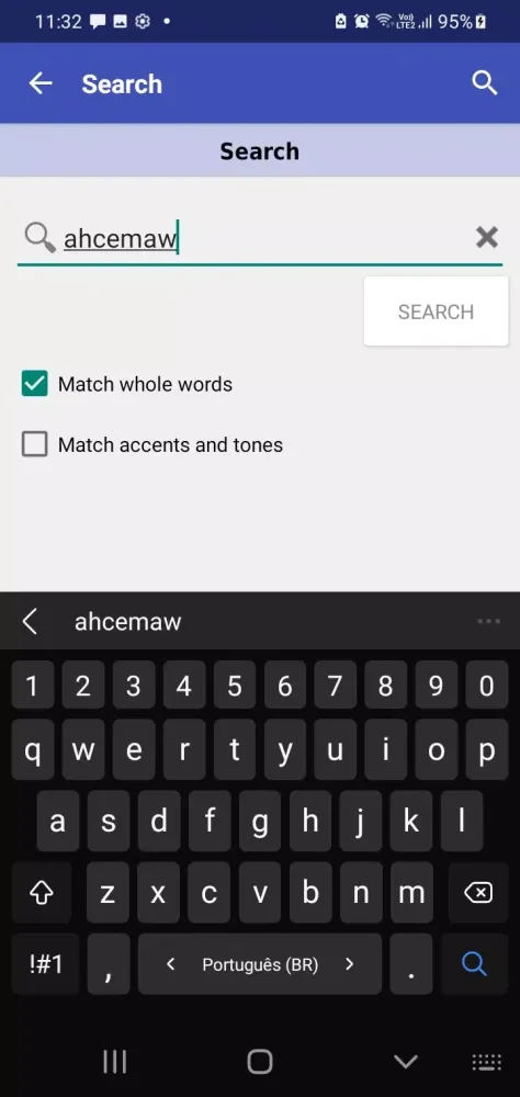 Wai Wai English Dictionary Screenshots