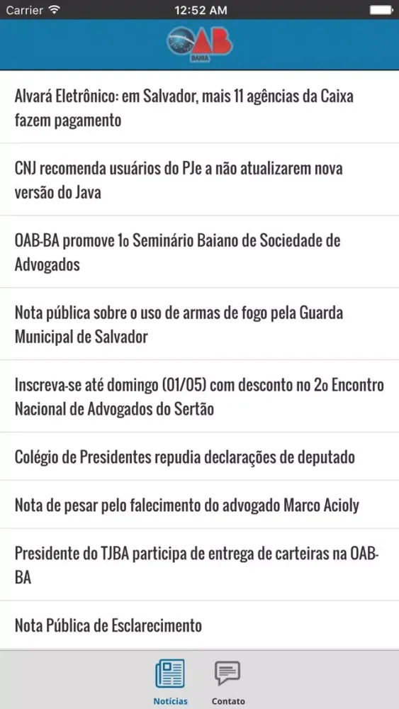 Notícias da OAB Bahia應用截圖
