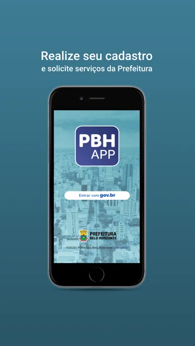 Capturas de tela do PBH APP