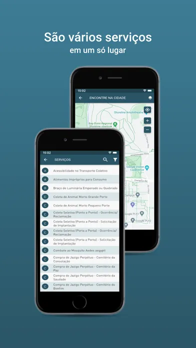 Capturas de tela do PBH APP