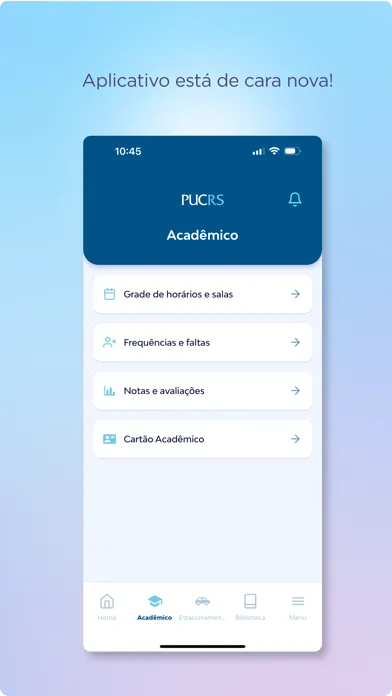 Zrzuty ekranu PUCRS