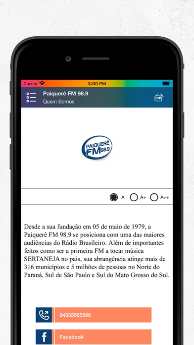 Capturas de pantalla de Paiquerê FM