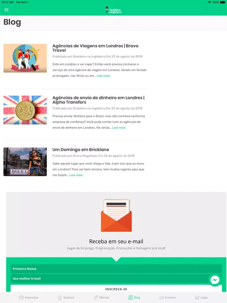 Zrzuty ekranu Brasileiros na Inglaterra iPad 