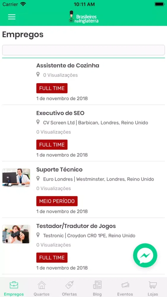 Zrzuty ekranu Brasileiros na Inglaterra