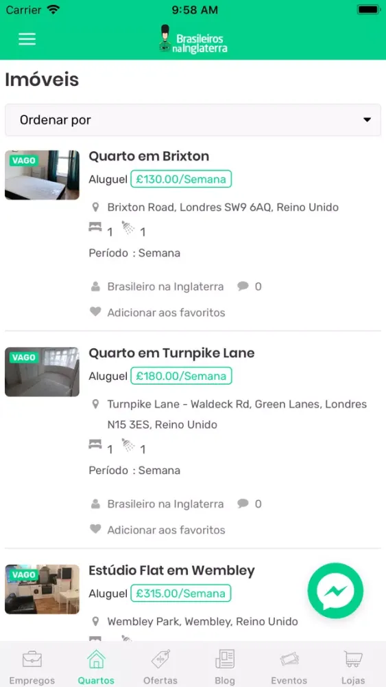 Zrzuty ekranu Brasileiros na Inglaterra