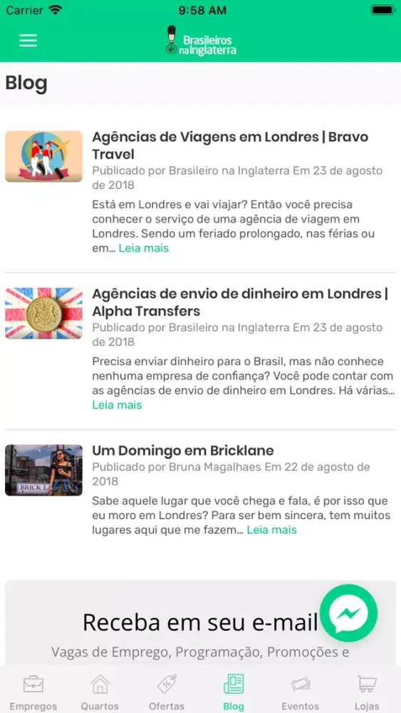 Zrzuty ekranu Brasileiros na Inglaterra