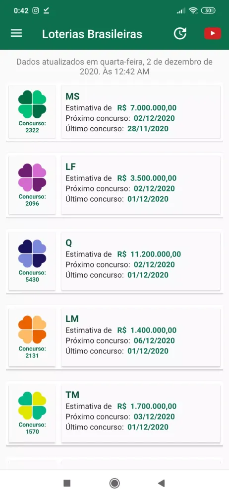 Loterias Random Sorte Screenshots