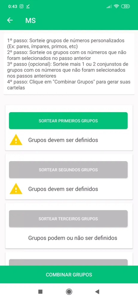 Loterias Random Sorte Screenshots