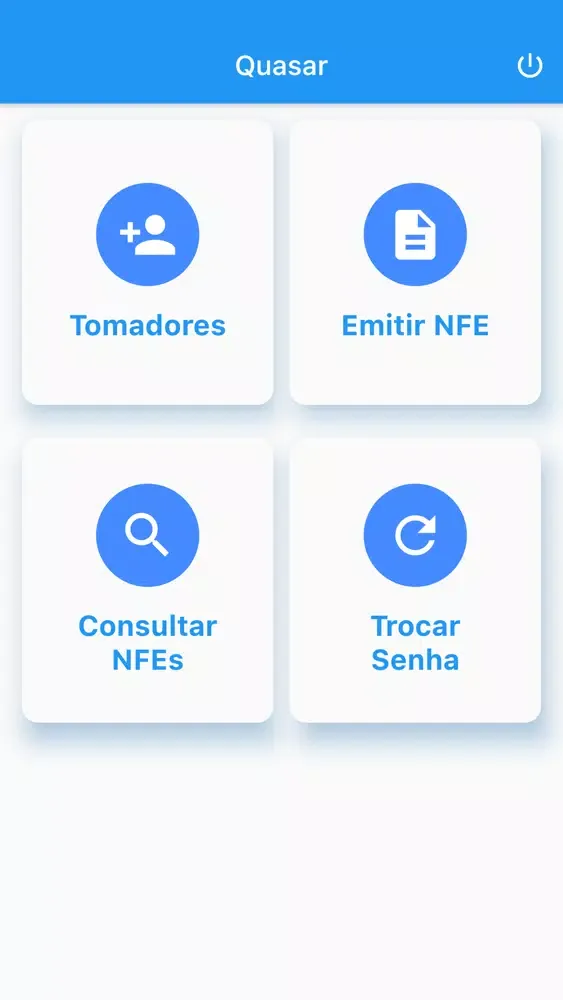 Capturas de tela do PMinas NFS-e