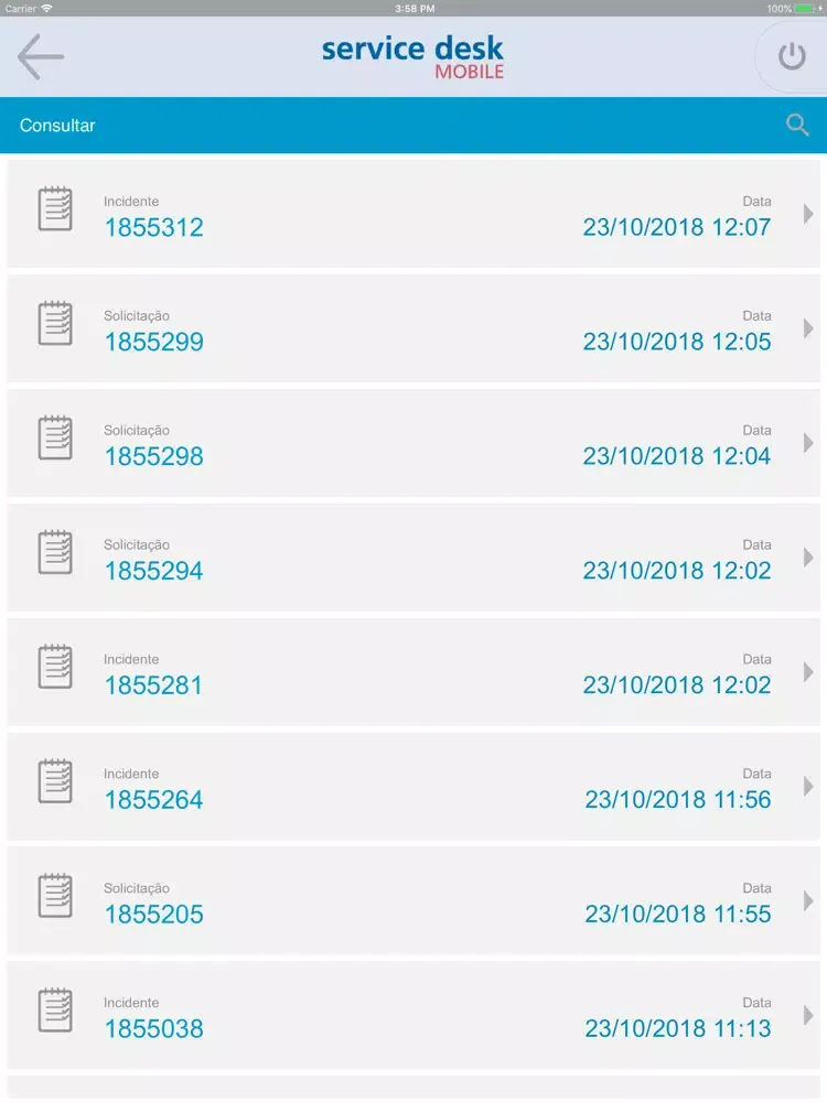 Скриншоты Service Desk Mobile iPad 