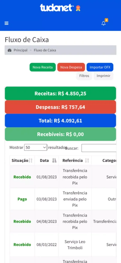 TudoNet - Vendas e Finanças Screenshots