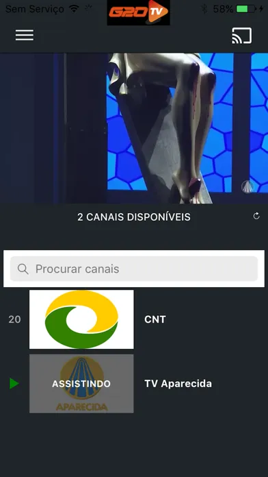 Capturas de tela do G20 TV