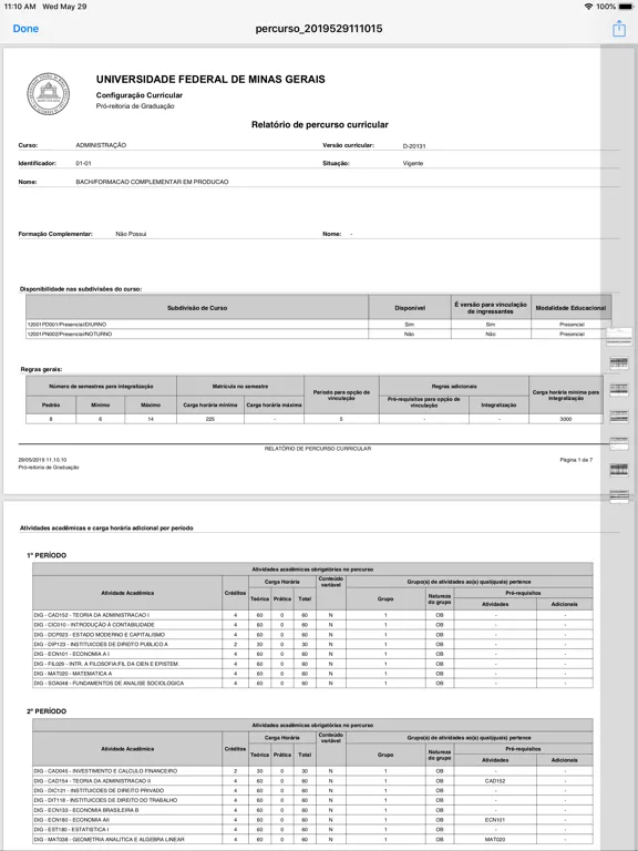 Siga UFMG iPad  स्क्रीनशॉट